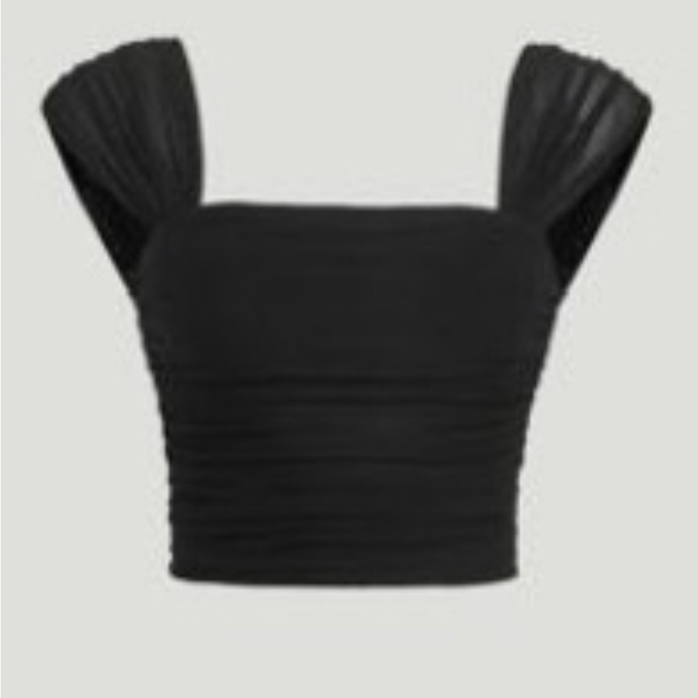 SHEIN Black Ruched Tank Top